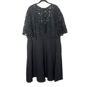 Asos Women's Black Lace Knee Length Dress Size US 24